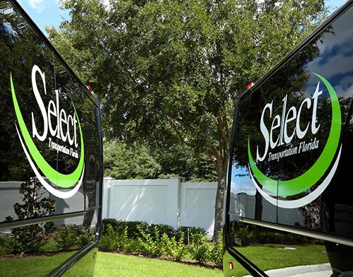 Select luxury motorcoaches in Orlando