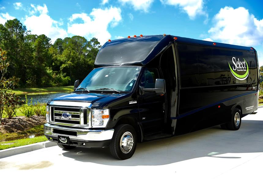 Mears Select Black Luxury Minibus in Orlando, Florida