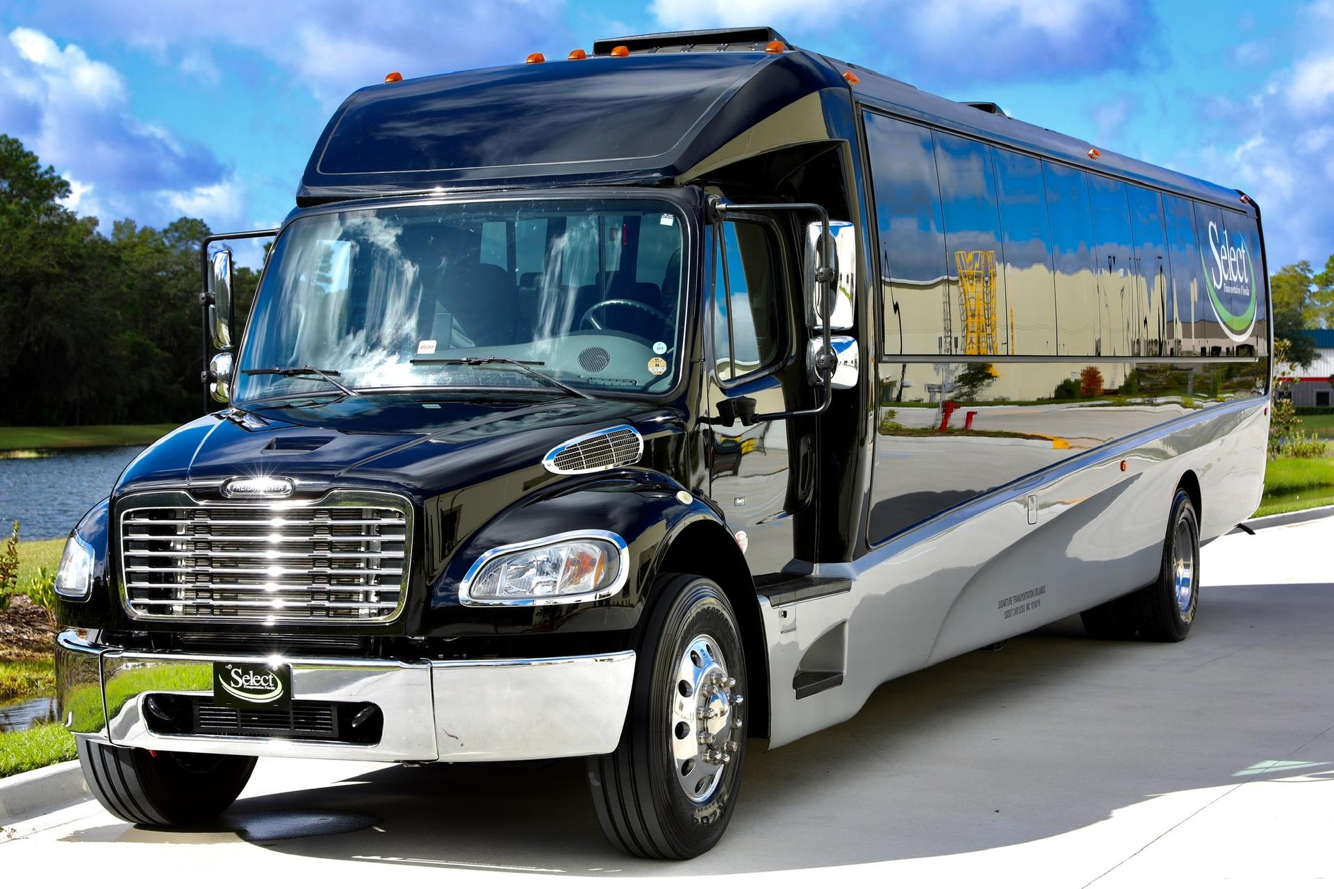 Mears Select Black and White Luxury Minibus in Orlando, Florida
